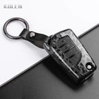 For Toyota Camry RAV4 Forturner Hilux Auris Corolla Avensis Verso Yaris Aygo Scion TC ABS Carbon Fiber Style Car Key Case Cover