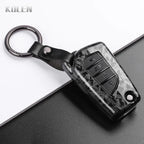 For Toyota Camry RAV4 Forturner Hilux Auris Corolla Avensis Verso Yaris Aygo Scion TC ABS Carbon Fiber Style Car Key Case Cover