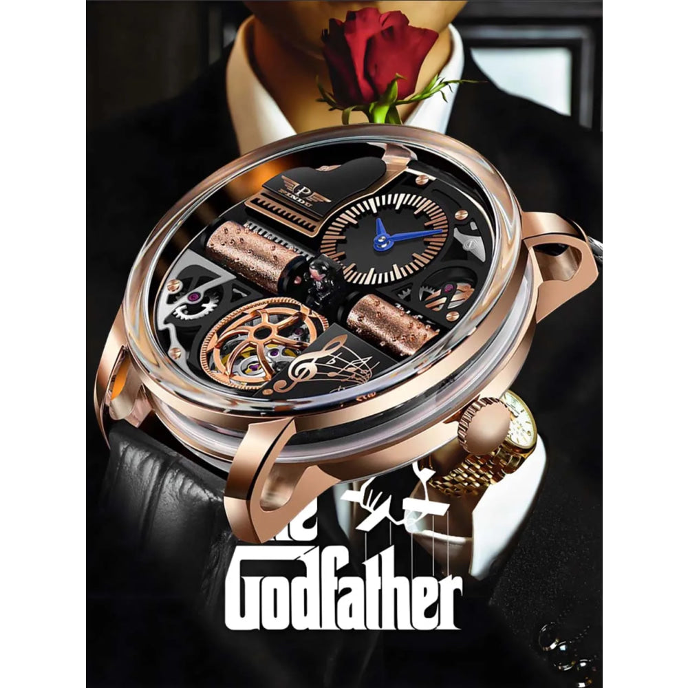 PINDU Watch New TOP Men Mechanical Watch Godfather Fashionable Classic Series 45.5MM Wristwatches Men M2791B