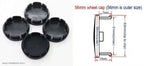 OD 56mm Modified Wheel Center HubCaps for BRABUS W464 W210 G63 G65 W253 W211 W176 W463 GLS G350 GLK GLC W213 Smart  W204 W205