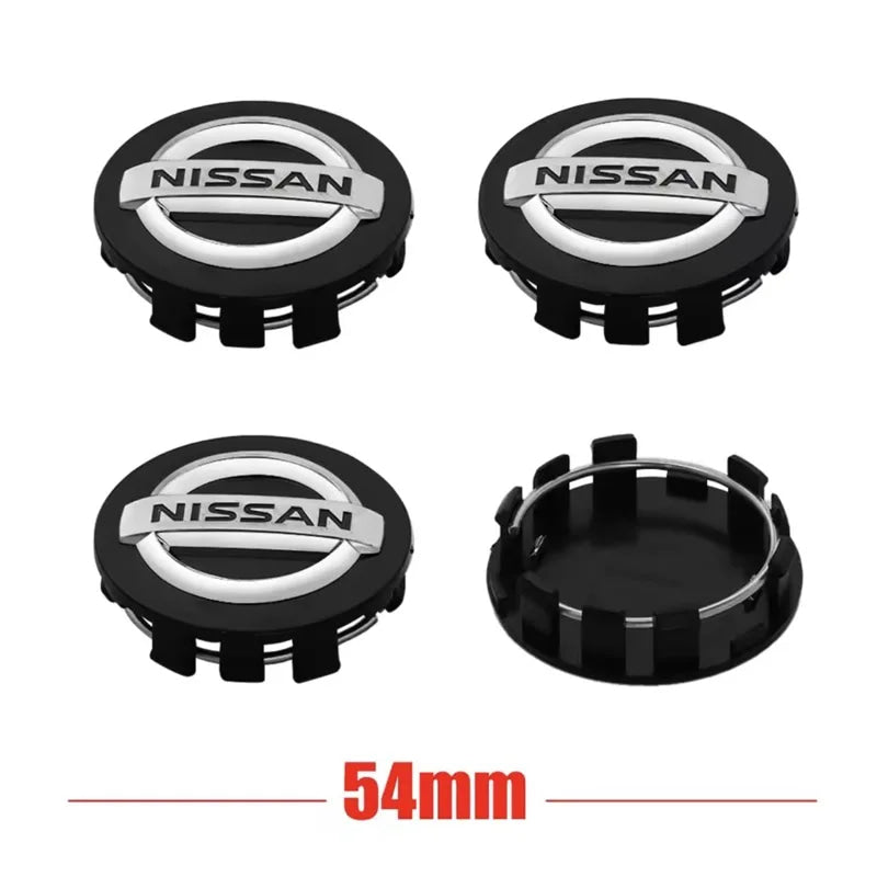 4Pcs 54/60mm Car Wheel Center Hub Caps Cover For Nissan Qashqai Juke Pulsar Sentra Altima Patrol Micra Replacement Accessorie