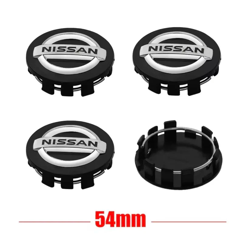 4Pcs 54/60mm Car Wheel Center Hub Caps Cover For Nissan Qashqai Juke Pulsar Sentra Altima Patrol Micra Replacement Accessorie