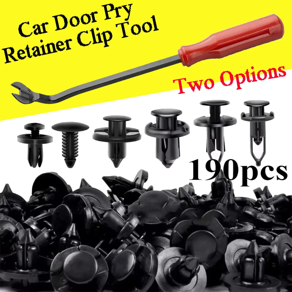 Clips de retención de coche, Kit de sujetadores de plástico, juego de remaches de pasador de empuje automático de 6 tamaños, Clips de remache de empuje para parachoques de carrocería ﻿