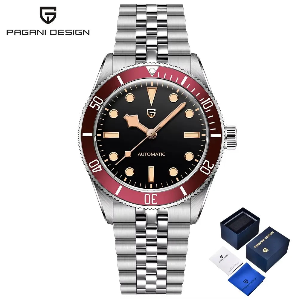 PAGANI DESIGN BB58 Retro Mens Watches 2026 Luxury Automatic Watch For Man Mechanical Wristwatch AR Sapphire Waterproof Men Gift