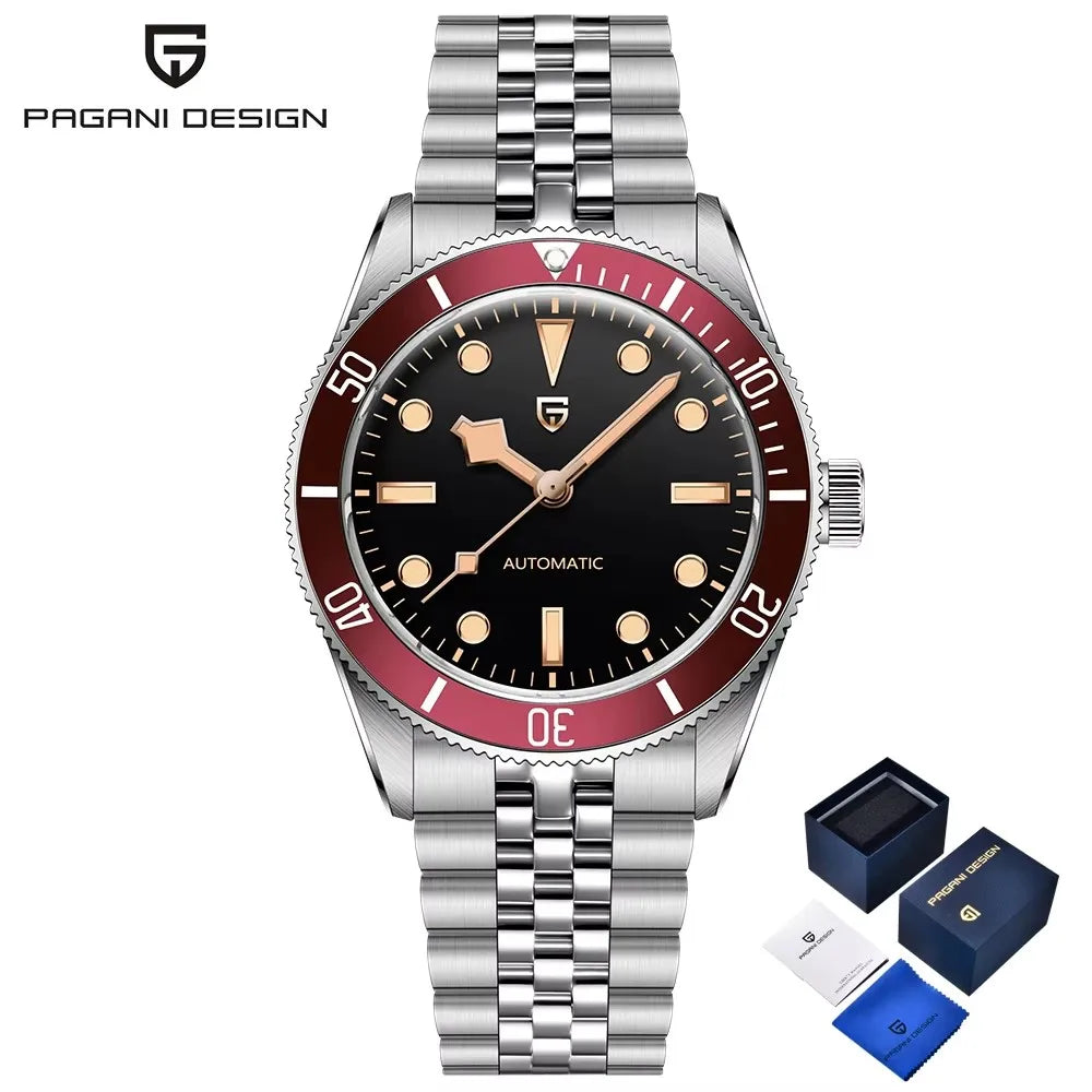 PAGANI DESIGN BB58 Retro Mens Watches 2026 Luxury Automatic Watch For Man Mechanical Wristwatch AR Sapphire Waterproof Men Gift