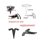 metal For Tesla- Car Front Emblem Rear Trunk Emblem Suitable for Model 3 Mode Y logo replacement rear and rear logos blackening