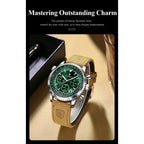 POEDAGAR Luxury Man Watch Quartz Waterproof Luminous Date Chronograph Leather Men Wristwatch Military Sports Men's Watches Reloj