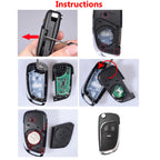 Modified Car Remote Key Shell Case For Chevrolet Cruze Aveo Orlando Lova Epica Spark Camaro Impala Sail Replacement Case