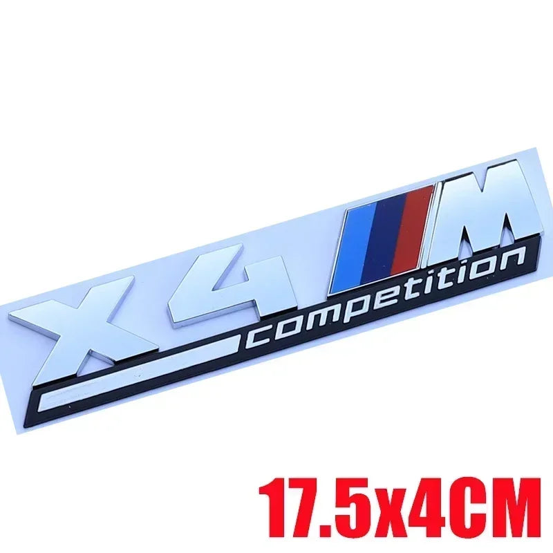 1PCS Car Stickers Car Trunk Sticker Car Badge For BMW X3 X4 F25 F26 G01 G02 X5 G05 X6 F15 F16 E70 E71 M Competition