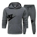 Men's casual sports suit, fashion new men's and women's sports hoodie + pants 2 sets, autumn and winter warm sportswear suit