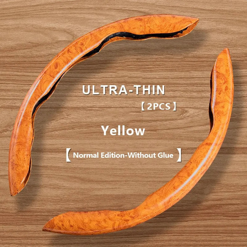 Universal Suede / Nappa Leather Car Steering Wheel Cover 38CM Breathable O/D Shape Protector Non-Slip Auto Interior Accessories