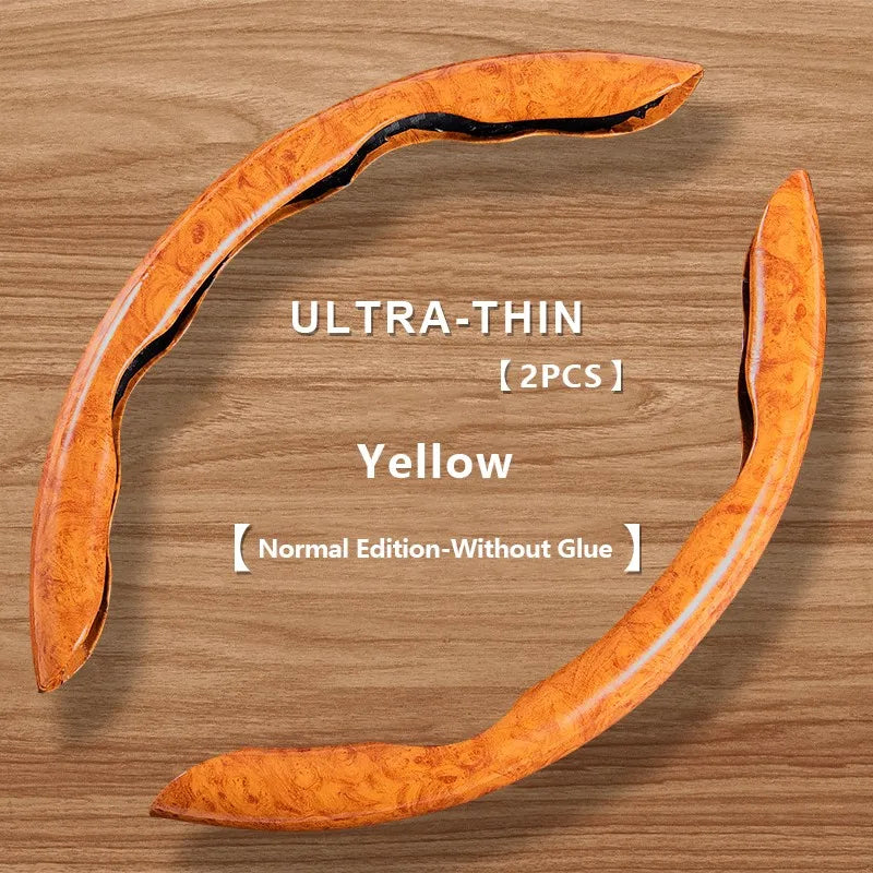 Universal Suede / Nappa Leather Car Steering Wheel Cover 38CM Breathable O/D Shape Protector Non-Slip Auto Interior Accessories