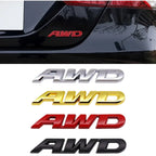 3D Metal Car Letters AWD Logo Emblem Sticker Fender Trunk Badge Accessories For Honda Civic CRV Subaru Mazda Toyota RAV4 Kia