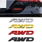3D Metal Car Letters AWD Logo Emblem Sticker Fender Trunk Badge Accessories For Honda Civic CRV Subaru Mazda Toyota RAV4 Kia