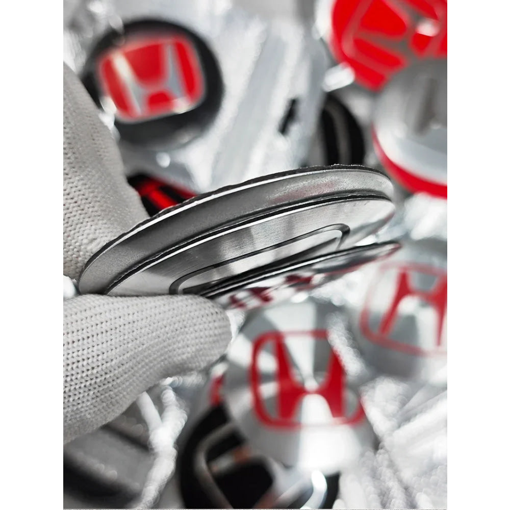 4pcs 56mm 60mm 65mm Car Wheel Center Covers Badge Sticker Stickers For Honda Civic XR-V HR-V Accord Odyssey CRV Insight Fit
