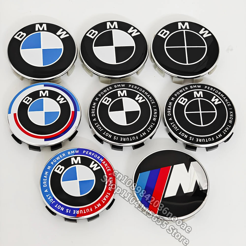 4 Pcs 68mm 56mm Wheel Center Cap for BMW E90 E87 F30 F20 F10 E60 F01 F02 G20 G30 G38 G14 F22 X1 X3 X4 X5 X6 M1 M2 M3 M4 M5 M6 M8