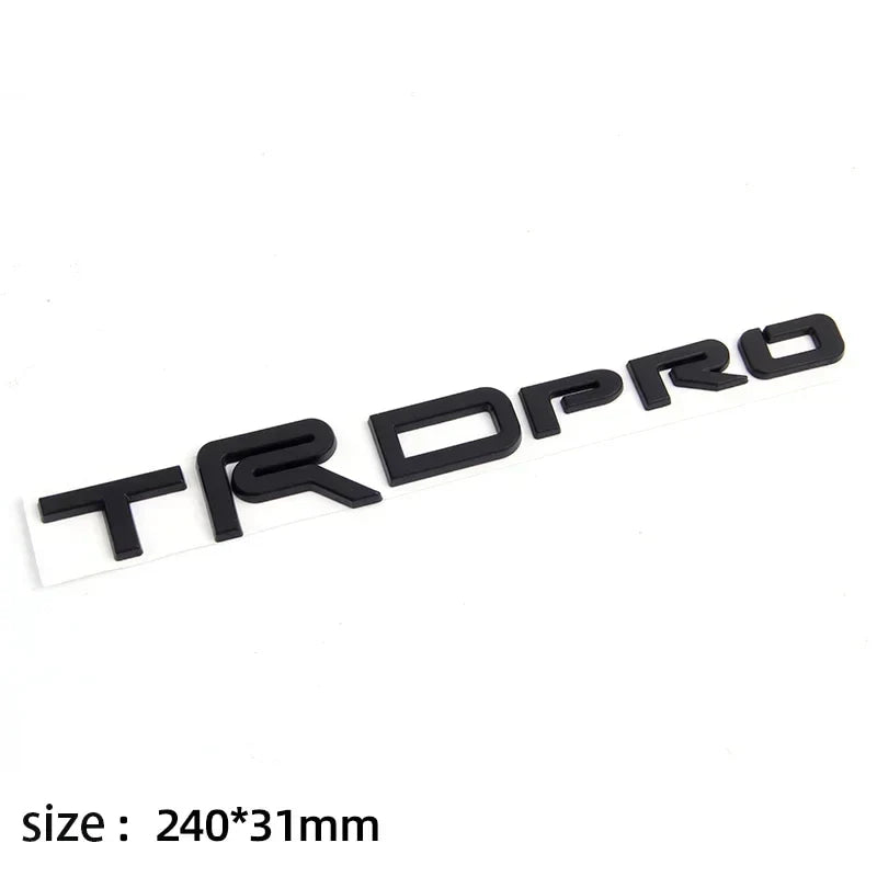3D Trd Pro Bro Badge Emblem Car Stickers For Toyota Tundra Car Label Rear Trunk Decal Auto rear tail logo body sticker