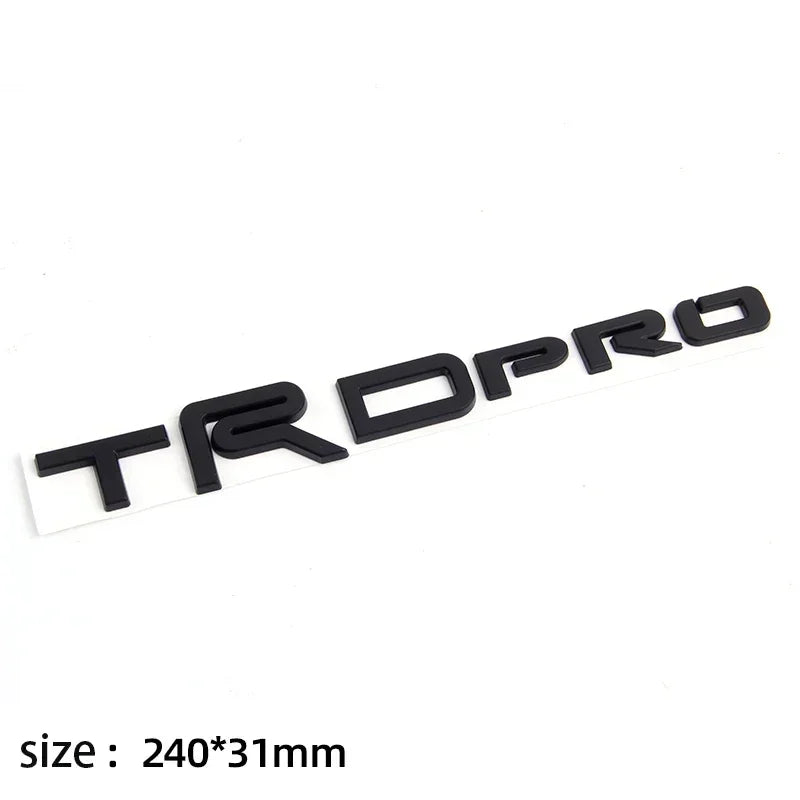 3D Trd Pro Bro Badge Emblem Car Stickers For Toyota Tundra Car Label Rear Trunk Decal Auto rear tail logo body sticker