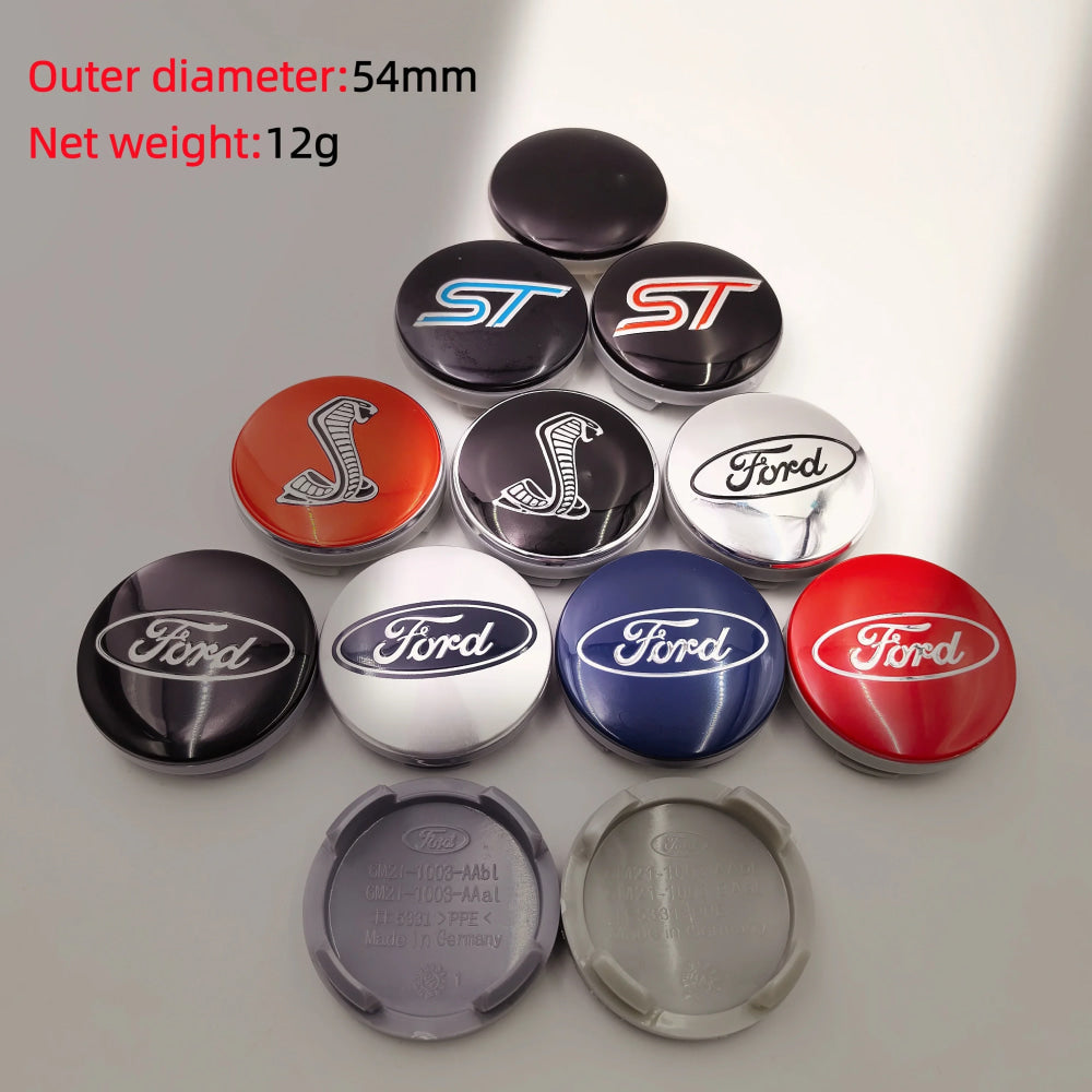 4pcs 54/62/65mm Car Wheel Center Caps Hubcap Cover Car Wheel Center Hub Metal Emblem Cap Cover for Ford Focus Mk3 F150 Mondeo