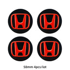 ABS Wheel Center Cap Wheels Tyre Car Wheel Center Cap Set Vehicles Cover For Honda Civic Fit Jazz Accord Pilot CRV Odyssey