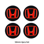 ABS Wheel Center Cap Wheels Tyre Car Wheel Center Cap Set Vehicles Cover For Honda Civic Fit Jazz Accord Pilot CRV Odyssey