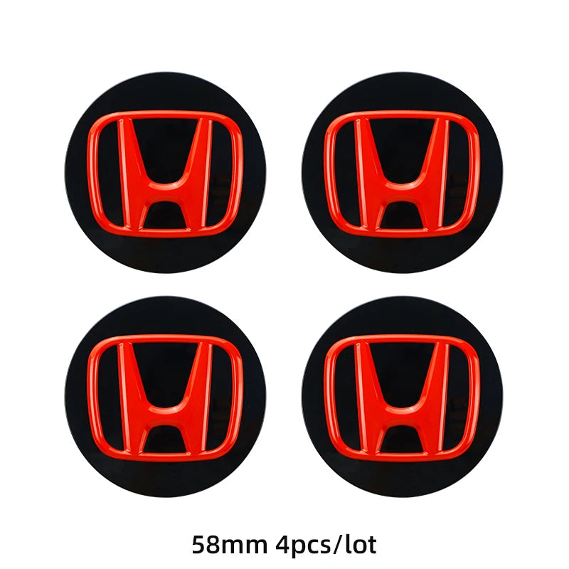 ABS Wheel Center Cap Wheels Tyre Car Wheel Center Cap Set Vehicles Cover For Honda Civic Fit Jazz Accord Pilot CRV Odyssey