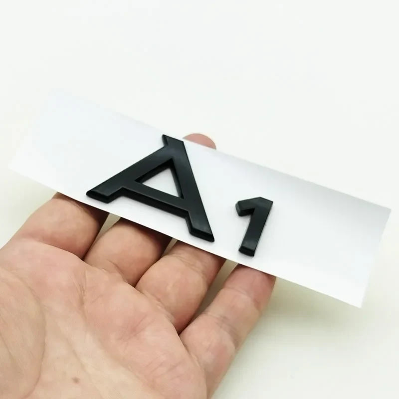 3D ABS cromo negro Logo A1 A2 A3 A4 A5 A6 A7 A8 emblema coche insignia para maletero pegatinas para Audi Auto accesorios decorativos