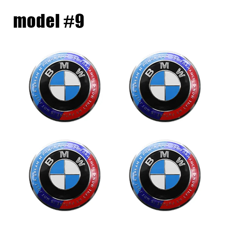 4Pcs 56mm 60mm 65mm Car Wheel Tire Center Emblem Decal For BMW M E90 E60 E46 E39 F10 E87 X3 X4 X1 G30 G20 Cover Hub Caps Sticker
