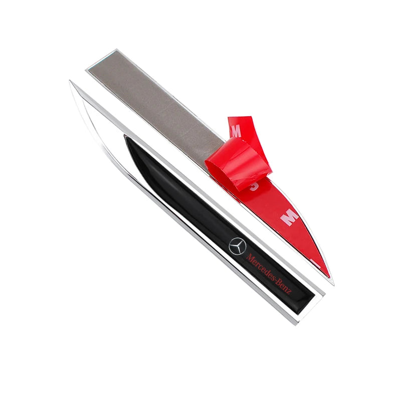 1 Pair Car Side Fender Knife Stickers Emblem Badge Decals Trim Styling for Mercedes Benz AMG W203 W206 W220 W205 W211 W212 W201