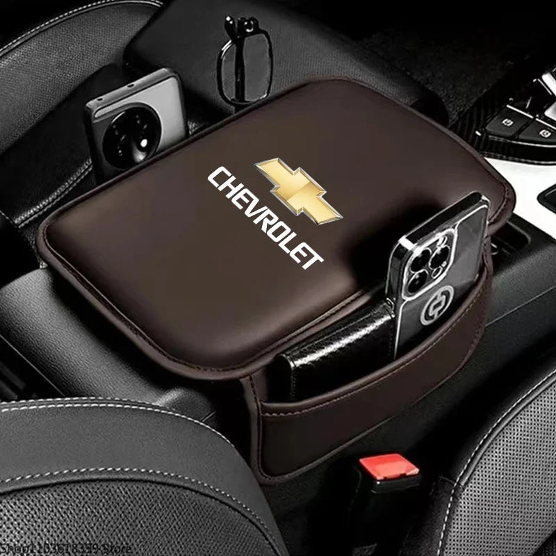 Leather Car Armrest Box Pad Auto Armrest Mat High Quality Accessorie For Chevrolet Camaro Colorado Cobalt Beat Groove Volt Trax