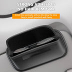SEAMETAL Car Glasses Case Wear-Resistant PU Leather Sunglasses Holder Hook and Loop Fastener Eyewear Protection Box Scratch-Free