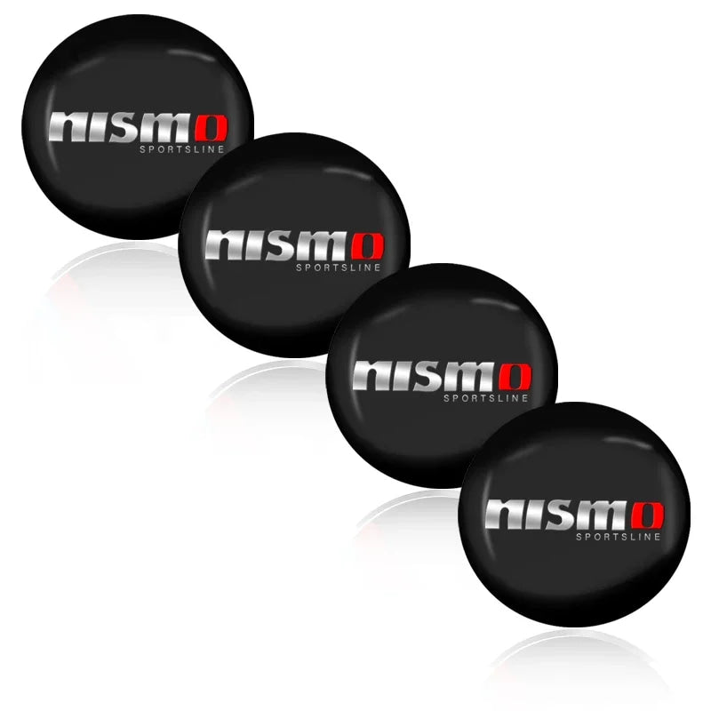 For Nismo Nissan Almera Tiida Sunny QASHQAI Skyline Juke X-TRAI 4pcs 56/60mm Car Wheel Center Covers Badge Hub Cap Accessories