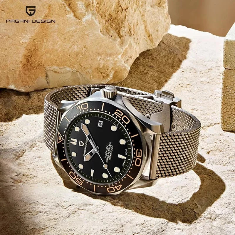 PAGANI DESIGN Men's Watches 2026 Luxury Mechanical Wristwatches Automatic Watch For Men AR Sapphire Ceramic Bezel Luminous Clock
