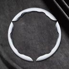 2/3PCS Laser Carbon Fiber Silicone Car Steering Wheel Cover 1K Micro Fiber Leather PVC Wheel Booster Cover Non-Slip Universal