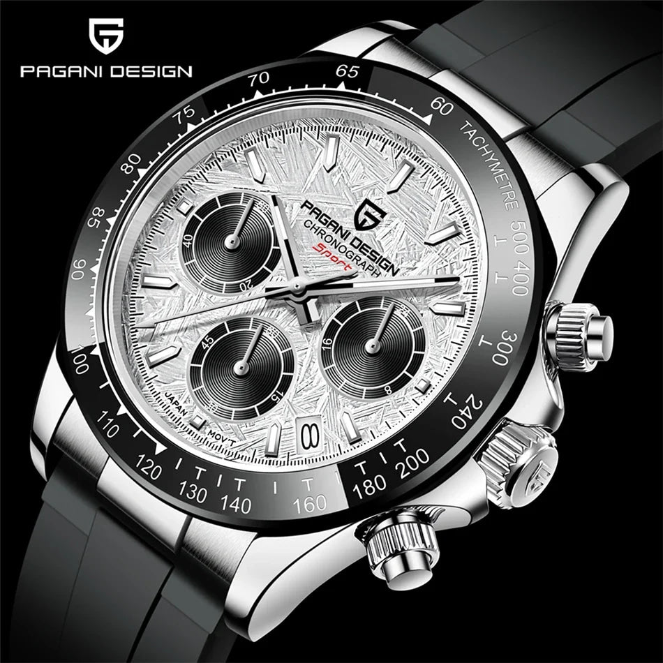 40mm New V2 PAGANI DESIGN Classic fashion Men Quartz Watches Sapphire Retro Chronograph Stainless Steel Waterproof Watch for Men