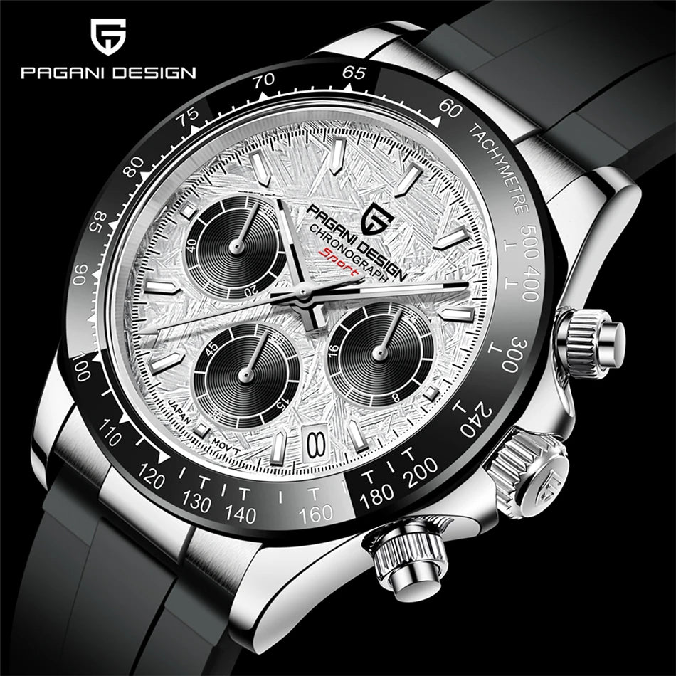 40mm New V2 PAGANI DESIGN Classic fashion Men Quartz Watches Sapphire Retro Chronograph Stainless Steel Waterproof Watch for Men