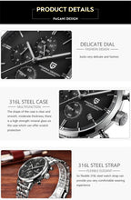 Pagani Design Fashion Luxury Men's Quartz Chronograph Watch Japan VK67 Movement Leather Strap Large Calendar PD-2720K reloj