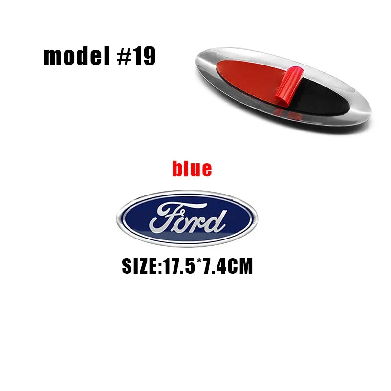 Ford Logo Front Grille Logo Hood Badge Emblem Auto Replacement Accessories For Focus mk2 mk3 Fiesta F150 F250 Ranger Mondeo mk4