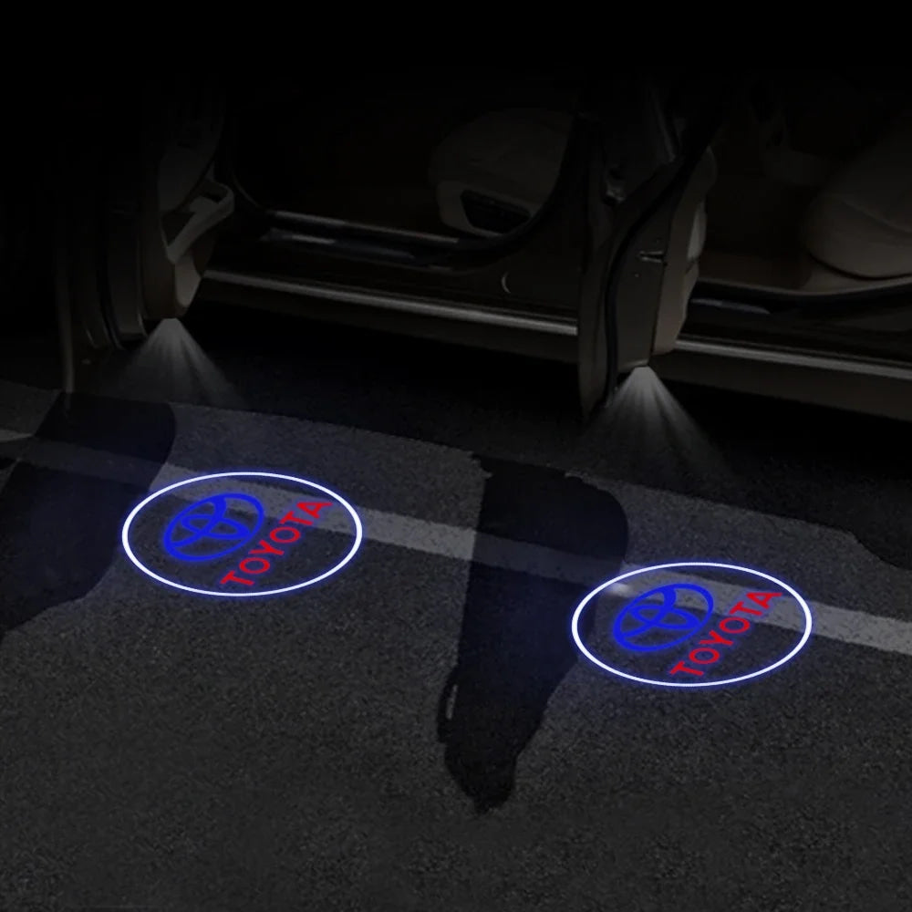 Night Light sticker For Toyota Led Car Door Welcome Lamp Laser Projector Logo Camry Corolla Prius RAV4 Land Cruiser Prado Tundra