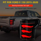 Sequential LED Tail Lights for Ford F150 2015-2020 Dynamic Turn Signal Brake Reverse Light Starting Animated Rear Light Assembly