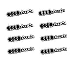 4pcs 3D Aluminum Badge Emblem Sticker car audio decorate For Audi A1 A3 A4 B8 8P A6 C7 A5 Q5 B7 B6 B9 A7 A8 RS Q3 Q7 Q2 TT