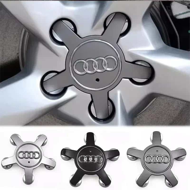 4PCS 135mm  For AUDI A4 B8 B6 B9 B7 A3 8P 8V 8L A6 C7 C6 Car Five Claws Wheel Center Cap Hub Covers 4F0601165N Accessories