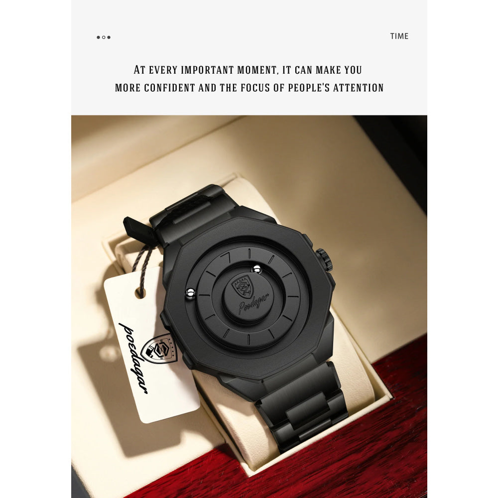 POEDAGAR High Quality Luxury Watch For Men Waterproof Fashion Man Wristwatch Business Stainless Steel Men's Quartz Watches Reloj