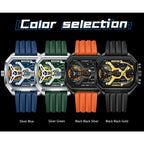 POEDAGAR Top Luxury Men Clock LED Calendar Week Luminous Man Wristwatch Electronic Rectangle Silicone Strap Quartz Men's Watches