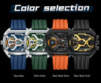 POEDAGAR Top Luxury Men Clock LED Calendar Week Luminous Man Wristwatch Electronic Rectangle Silicone Strap Quartz Men's Watches