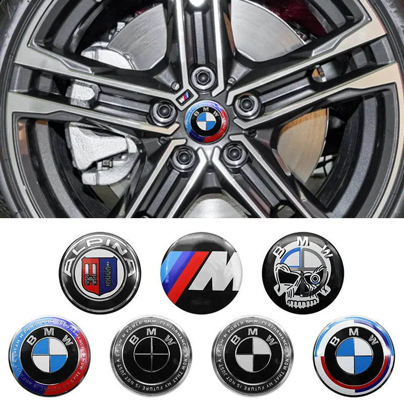 4Pc 56mm 60mm 65mm Car Wheel Center Hub Cap Rim Cover Stickers For BMW E36 E39 E46 E60 E90 E90 F01 F10 F30 G01 G20 G21 G30 G11 M