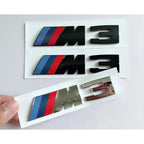 Suitable For BMW Group M3 Emblem Standard Trunk Tail Standard ABS Logo Sticker For BMW E30 E46 E36 E90/E92/E93 F80 GTS CRT CSL