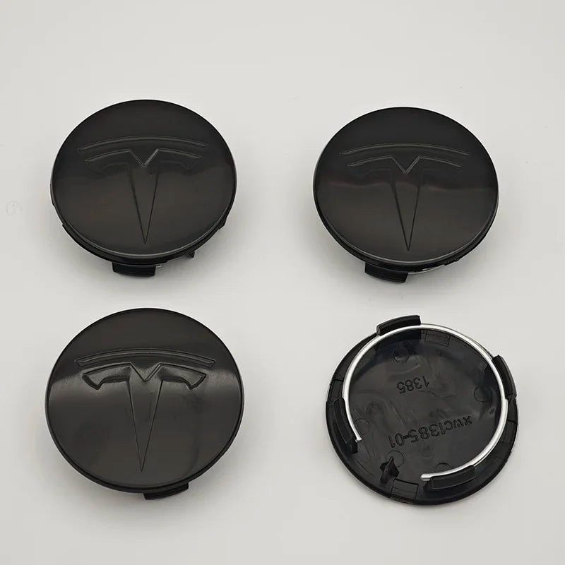 4Pcs 56mm ABS Tesla Wheel Center Hub Cap Emblem Logo Car Rims Cover Hubcap For Tesla Model 3 Y X S Original Badge Accessories