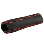 Funda de freno de mano, empuñaduras de freno de mano de cuero genuino para Mazda 6, cubierta de cuero Natural en el freno de mano, accesorios interiores para coche