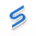 3D Metal S Logo Front Grille Emblem Badge Car Rear Trunk Stickers For Ford Focus Fiesta Escape Ecosport Kuga Mondeo Accessories